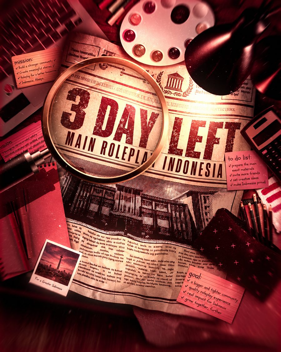 Poster: 3 Day Left, Main Roleplay Indonesia